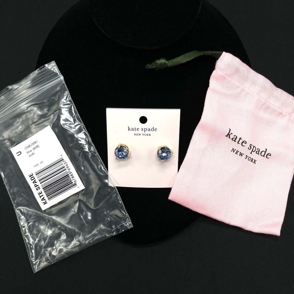 NWT Kate Spade Rise and Shine Stud Earrings Blue Large - Picture 11 of 14